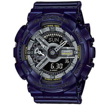 Casio G-Shock Mini นาฬิกาข้อมือผู้หญิง สายเรซิ่น รุ่น GMAS110MC-2A - สีน้ำเงิน