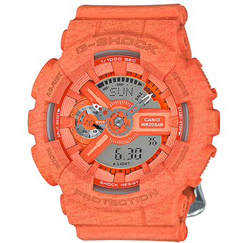 Casio G-Shock Mini นาฬิกาข้อมือผู้หญิง สายเรซิ่น รุ่น GMAS110HT-4 - สีส้ม
