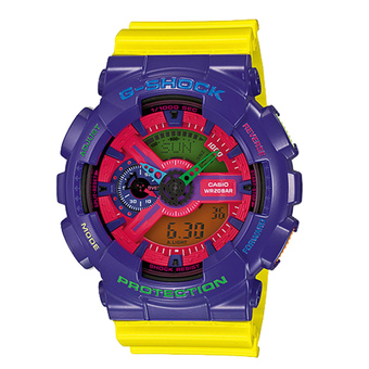Casio G-Shock Men&#039;s Yellow Resin Strap Watch GA-110HC-6ADR