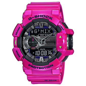 Casio G-Shock นาฬิกาข้อมือผู้ชาย สายเรซิ่น รุ่น GBA-400-4C - สีชมพู