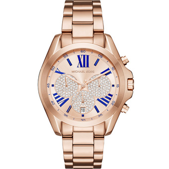 Michael Kors Women&#039;s Bradshaw MK6321 Rose-Gold Stainless-Steel Quartz Watch