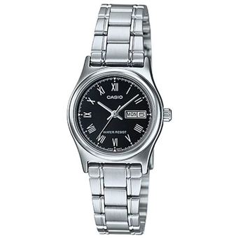 Casio นาฬิกาข้อมือผู้หญิง รุ่น LTP-V006D-1BUDF (สีเงิน)