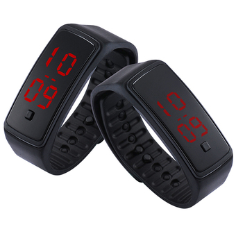 PA-HY LED Fashion Sports Personality Silicone Strap Watches Black 802111 (Free Shipping) - Intl