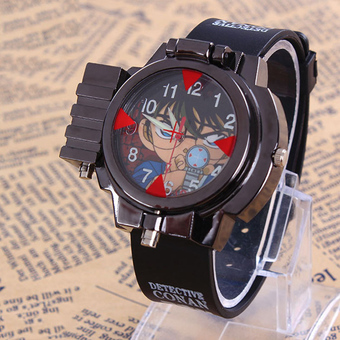 Anime Detective Conan Infrared Glass Red Light Laser Analog Boy Wrist Watch()