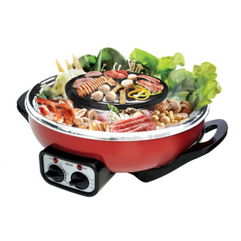 Sukiyaki-BBQ หม้อสุกี้-บาร์บีคิว รุ่น SB-242 (Red)
