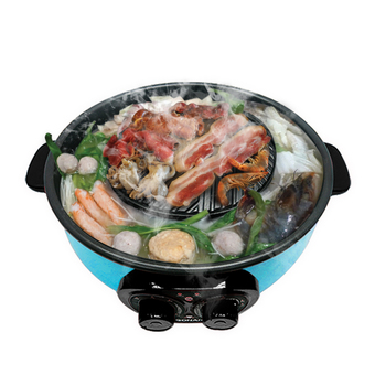 หม้อสุกี้ บาร์บีคิว Sonar ปิ้งย่าง สุกี้ ร้อนเร็วไม่ติดกระทะ รุ่น SF-M41 - สีฟ้า