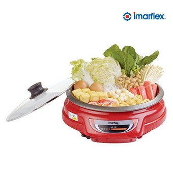 IMARFLEX หม้อสุกี้อเนกประสงค์ 3ลิตร รุ่น LP-846.R สีแดง