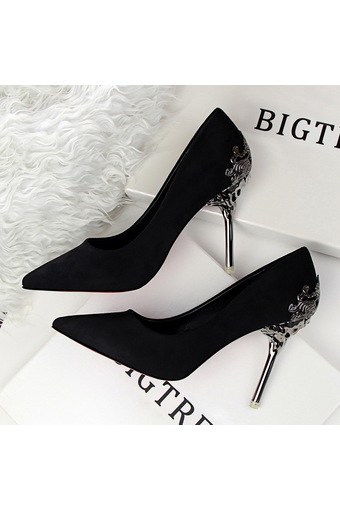 Fashion High-Heeled Shoes Woman Pumps Sexy Thin Heels High Heels Suede Pointed Toe Women Shoes Closed Toe Ladies Wedding Shoes