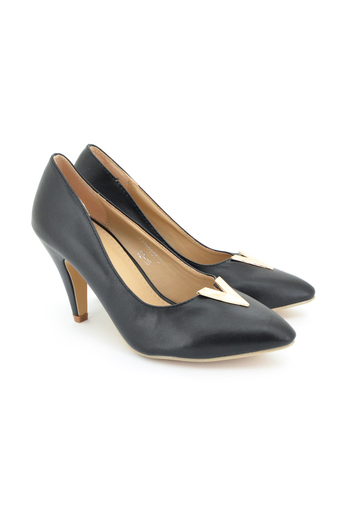 Fooitnรองเท้าผู้หญิง คัทชูส้นสูงทรงPump LADIES'HEELS PUMP SHOESสี ดำ รหัส7516501