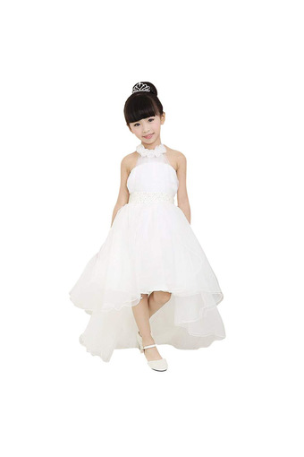 Girls Princess Wedding Party Pageant Tulle Dresses White
