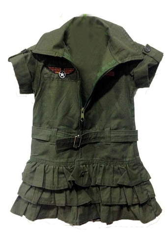 Babybearonline ชุดนักบินเด็กผู้หญิง Pilot Suit - สีเขียว