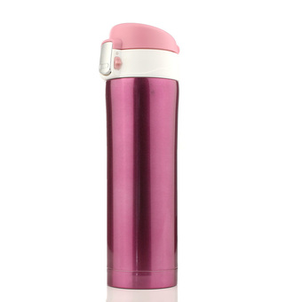 500mL Travel Mug Tea Coffee Water Vacuum Cup Bottle Stainless Steel Thermos Cup (Pink) - Intl