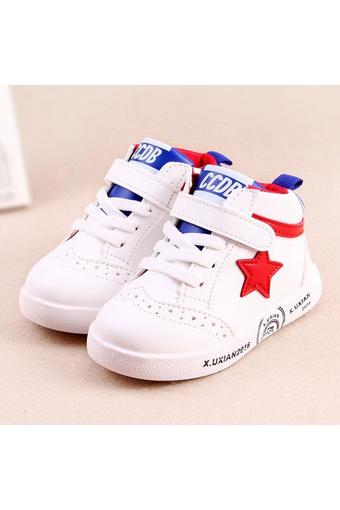 To Baby รองเท้าผ้าใบเด็กแบบเชือกมัด และติด ปะรูปดาว(สีขาว) รุ่น61045