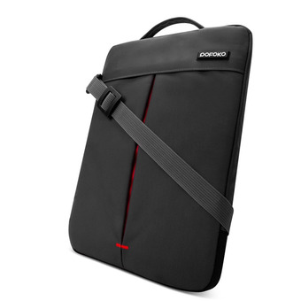 POFOKO Stylish 13.3 inch Portable One Shoulder Quality Nylon Fabric Waterproof Laptop Bag for Laptop Notebook(Black)