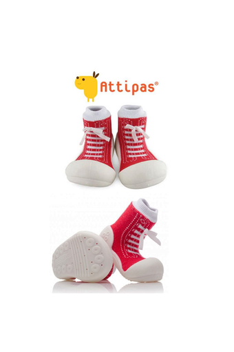 รองเท้า Attipas Sneakers Red สินค้านำเข้าจากประเทศเกาหลี ออกแบบมาให้เหมาะกับเท้าของลูกน้อยโดยเฉพาะ-สีแดง