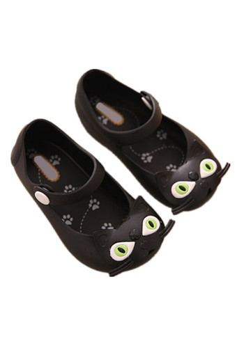I63 Fashion Child Summer Ankle Strap Hasp Girl's Shoes Cat Girls Boys Kids Jelly Sandals Color Black - Intl