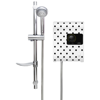 MEX เครื่องทำน้ำอุ่น 5,100 วัตต์ รุ่น CUBE 5C (SW) (สีขาวจุดดำ)