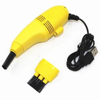BEST TMALL เครื่องดูดฝุ่นจิ๋วต่อ USB ทำความสะอาดคีย์บอร์ด - Yellow
