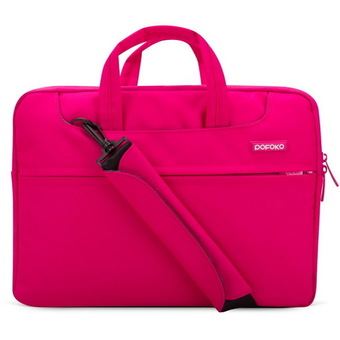 POFOKO 15.4 inch Portable Single Shoulder Laptop Bag for Laptop Violet/Red