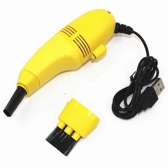 เครื่องดูดฝุ่นจิ๋วต่อ USB ทำความสะอาดคีย์บอร์ด - Yellow