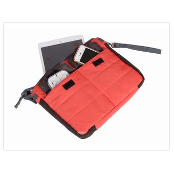 Mori กระเป๋าใส่ไอแพด กระเป๋าอเนกประสงค์ กระเป๋าถือ Multi-functional storage pouch Gadget pouch Ipad bag (Red/สีแดง)