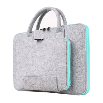 HomeBetter 2016 New Felt Universal 11 13 15 17 Inch Laptop Bag Notebook Case Briefcase Handlebag Pouch For Macbook Air Pro Retina Men Women, 14 inch +Blue