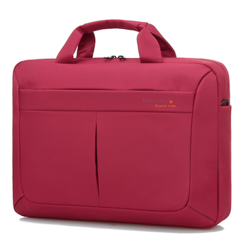 Brinch High Quality Silk Nylon Men Women One Shoulder Laptop Bag Case Shockproof Notebook Cover Digital Storage Laptop Handbag 15.6inch (Red) (Intl)