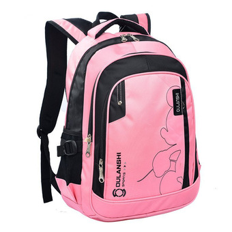 Children Cartoon Schoolbag Waterproof Backpack Pink - INTL
