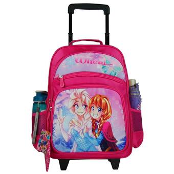 Wheal กระเป๋าเป้ล้อลากสำหรับเด็ก เป้สะพายหลังกระเป๋านักเรียน 16 นิ้ว รุ่น Princess 82016 (Pink)