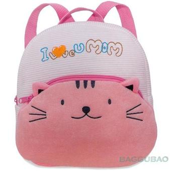 กระเป๋านักเรียน เป้ สะพายหลัง กระเป๋าถือ เด็กอนุบาล ชาย หญิง 1 - 4 ขวบ กระเป๋า ลูกแมว ( ชมพู )(Pink)