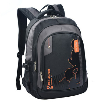 Children Cartoon Schoolbag Waterproof Backpack Black - INTL
