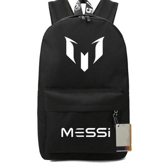 Barcelona Messi Pattern School Bags for Fans Backpack for Teenage Boys and Girls Bookbag Knapsack Hiking Daypack