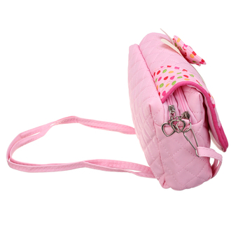 Kids Children Girls Satchel Shoulder Colourful Handbag Lovely Messenger Bag Pink (Intl)