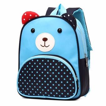 กระเป๋าเป้สะพายหลังสำหรับเด็ก พี่หมีน้องกระต่าย(Blue)