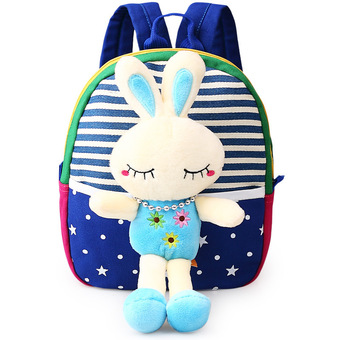 Children&#039;s school bags for boys and girls in kindergarten kids 1-3 years baby bag cute backpack Blue Rabbit
