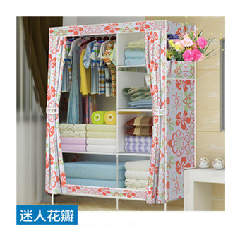 Non-woven folding cloth wardrobe closet reinforcement combination of home 3D pattern closet - Intl