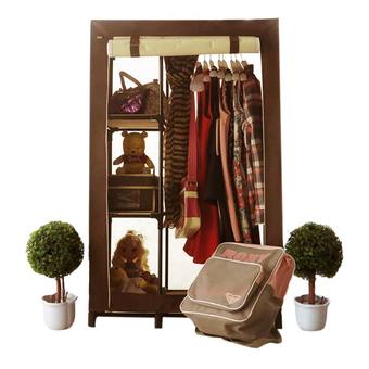 Hako ตู้เสื้อผ้าญี่ปุ่น - รุ่น Mini Habari Classic ขนาด 75 x 50 x 122 ซม. สีโทนน้ำตาล
