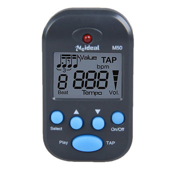 M50 Professional LCD Clip-on Digital Tuner Metronome for Guitar Piano Black