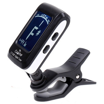 Newest LCD Electronic Black Digital Guitar Tuner Chromatic Bass Violin Ukulele Tuner Clip-on High Quality