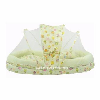 ชุดที่นอนมุ้งสำหรับทารก รุ่น 2 in 1 พร้อมหมอนและ หมอนข้าง สีเขียว(สีเขียวอ่อน)
