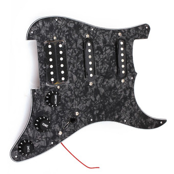 Pearl Plate Pickguard for Guitar SSH (Black)