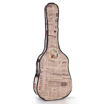Gig Bag Case Padded Straps Backpack for Folk Acoustic Guitar 41 42 Inch Vintage