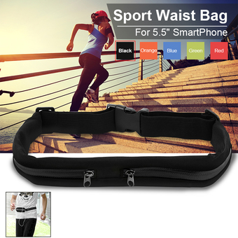 กระเป๋าคาดเอว สำหรับออกกำลังกาย มีความยืดหยุ่นสูง กันน้ำ (สีดำ) OS590