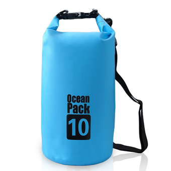 10L Outdoor Ocean Pack Waterproof Dry Bag Sack Storage Bag for Traveling Rafting Boating Kayaking Canoeing Camping Snowboarding(Blue)