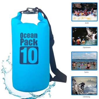Portable 10L Waterproof Bag Storage Dry Bag for Rafting Drifting Canoe Kayak Outdoor Sports Camping Hiking Bags (Blue)