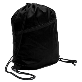 Gracefulvara Drawstring Backpack Tote Bag Cinch Sack School Bag Sport Bag (Black)