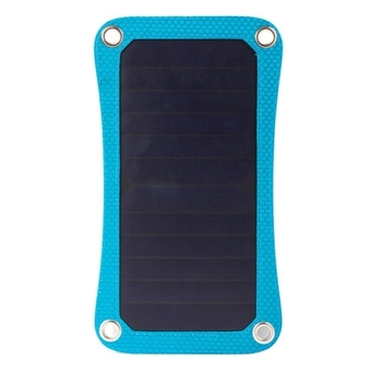 Portable and Fashionable Outdoor Solar Charger Backpack with 6.5W Solar Panel and Standard USB Data Cable and 2.0L Hydration Pack(Blue) - Intl