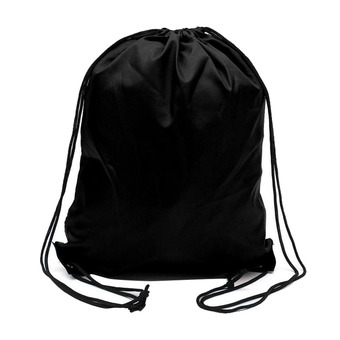 Cocotina Drawstring Backpack Tote School Bag (Black)