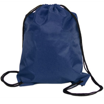 Nylon Drawstring Cinch Sack Sport Travel Outdoor Backpack Bags Dark Blue