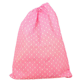 Fashion Printing Shoes Bag Portable Travel Storage Pouch Drawstring Dustproof Pink